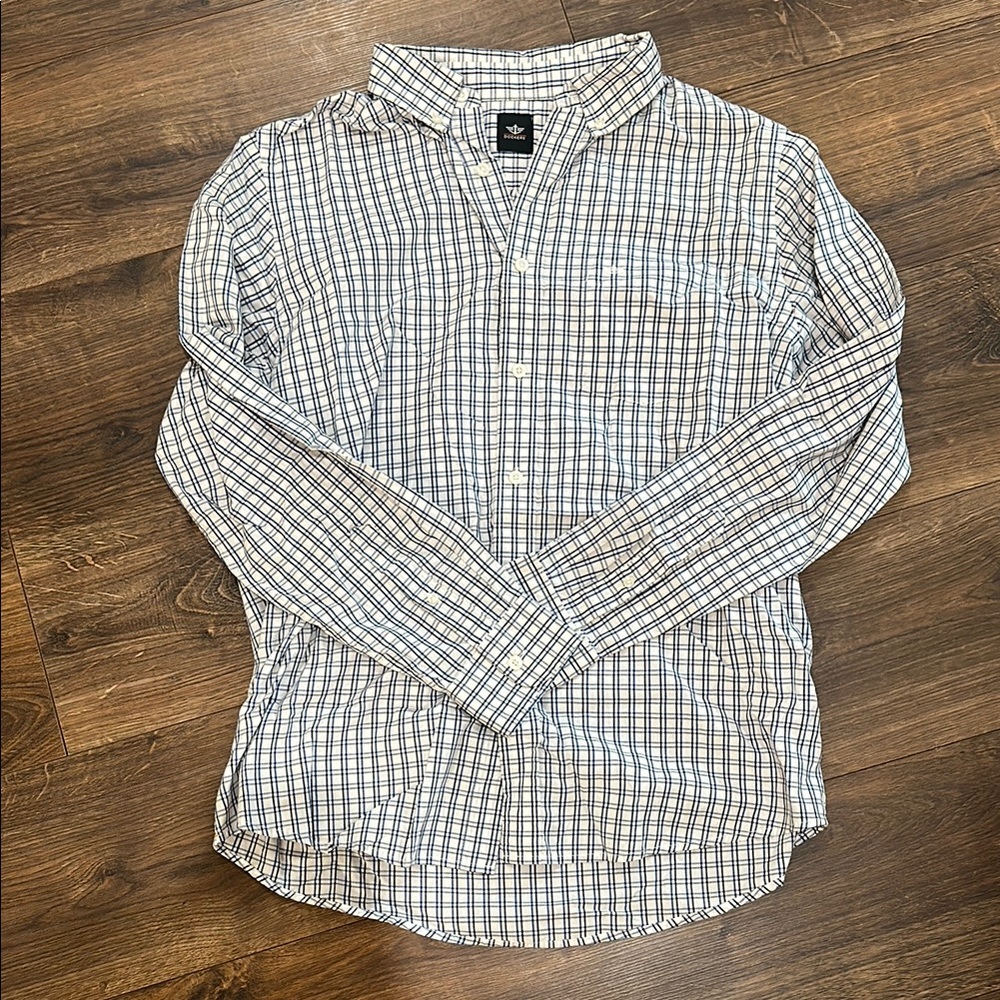 Dockers Men's Checkered Shirt - Black, Blue, and White